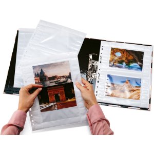 Fotofan-zichtbare hoezen 10x15cm liggend wit 250 hoezen