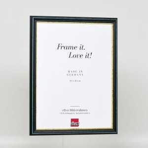 Effect houten lijst profiel 21 blauw 35x50 cm anti-reflex glas
