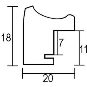 Effect houten lijst profiel 2070 anti-reflex glas 35x50 cm goud