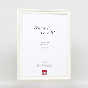 Effect houten baroklijst Profiel 37 wit 35x50 cm Museumglas