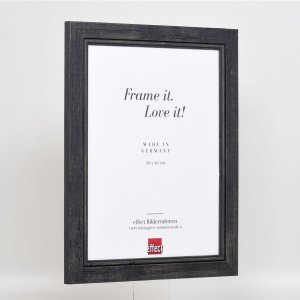 Effect Massief houten fotolijst 2240 zwart 40x40 cm Museum glas