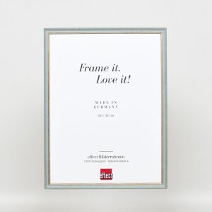 Effect massief houten lijst Profiel 25 blauw 40x50 cm Museum glas