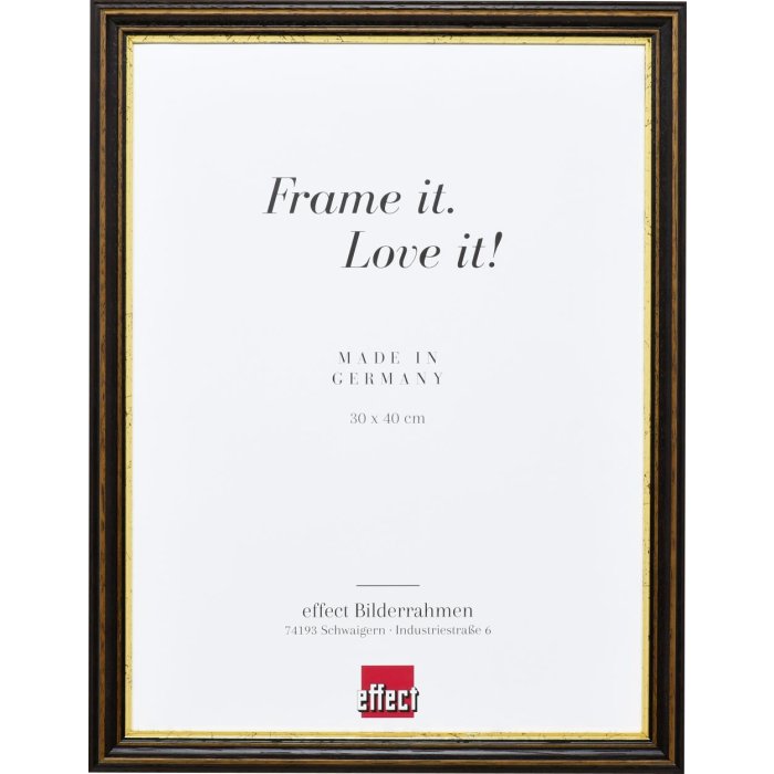 Effect houten lijst profiel 21 notenbruin 42x59,4 cm acryl glas