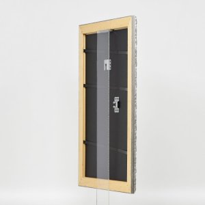 Effect houten lijst profiel 94 zilver 45x80 cm anti-reflecterend glas