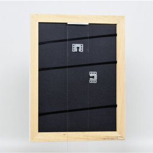 Effectief massief houten lijst Profiel 30 wit 50x50 cm Museum glas