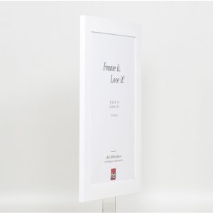 Effectief massief houten lijst Profiel 30 wit 50x50 cm Museum glas