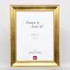 Effect houten lijst profiel 95 goud 50x65 cm normaal glas