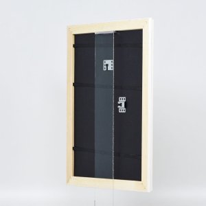 Effect houten baroklijst Profiel 37 wit 50x75 cm Museumglas