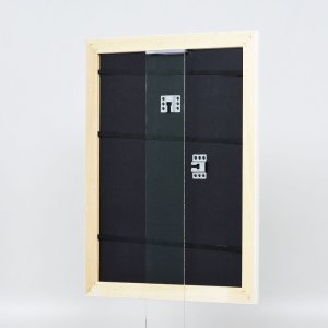 Effect houten baroklijst Profiel 37 wit 50x75 cm Museumglas
