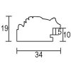Effectief houten lijst profiel 94 goud 59,4x84,1 cm anti-reflecterend glas