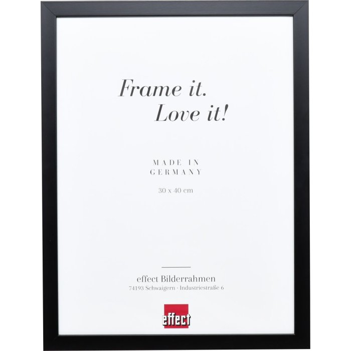 Houten lijst Top Cube 60x60 cm zwart normaal glas