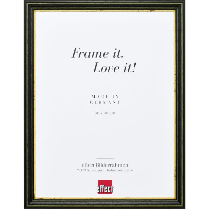 Effect houten lijst profiel 21 groen 60x60 cm anti-reflex glas