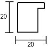 Houten lijst Top Cube 7x10 cm wit antireflexglas