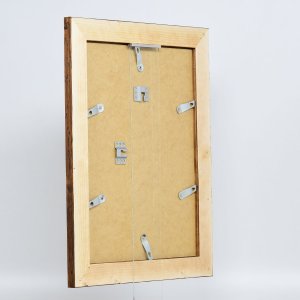 Gladde houten lijst 2400 bruin 7x10 cm antireflecterend glas