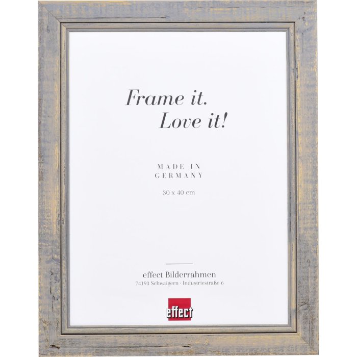 Effect Massief houten fotolijst 2240 Grijs 9x13 cm Antireflecterend glas