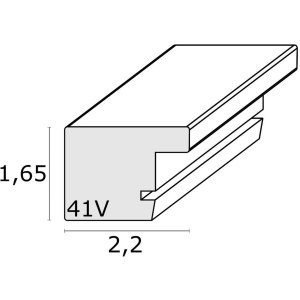 Kunststof lijst s41vd1 zilver antireflecterend glas