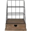 Brievenhouder met lade meerkleurig 26x32x36 cm 6h1978
