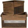 Houten kist bruin 32x19x16 - 23x16x15 cm 6h1996