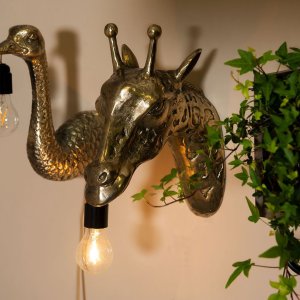 Wandlamp Giraffe zilver 34x14x28 cm 6lmp723