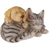 Decoratie Hond en Kat veelkleurig 20x15x11 cm 6pr3336