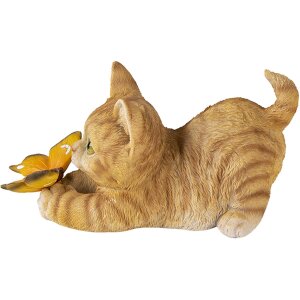 Decoratie Kat veelkleurig 19x8x10 cm 6pr3358