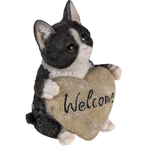 Decoratie Kat veelkleurig 12x9x15 cm 6pr3365
