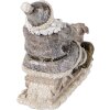 Decoratie kerstman op arreslee grijs 24x8x16 cm 6pr3472