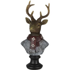 Decoratie hert veelkleurig 10x9x23 cm 6pr4611