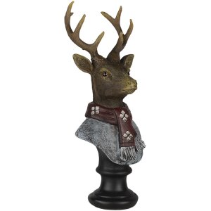 Decoratie hert veelkleurig 10x9x23 cm 6pr4611