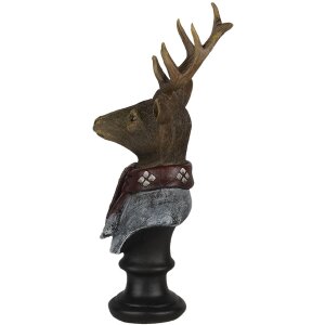 Decoratie hert veelkleurig 10x9x23 cm 6pr4611
