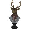 Decoratie hert veelkleurig 10x9x23 cm 6pr4611