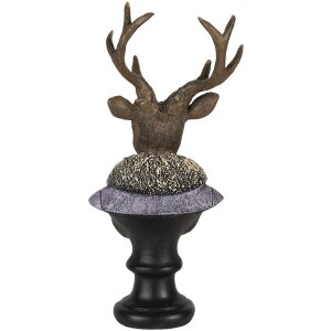 Decoratie hert veelkleurig 10x9x23 cm 6pr4612
