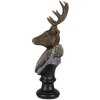 Decoratie hert veelkleurig 10x9x23 cm 6pr4612