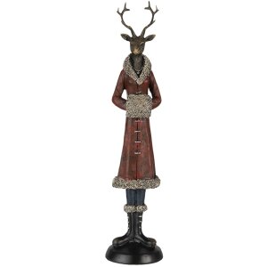 Decoratie hert veelkleurig 8x8x35 cm 6pr4618