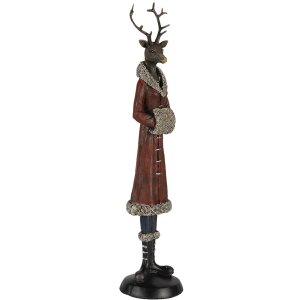 Decoratie hert veelkleurig 8x8x35 cm 6pr4618