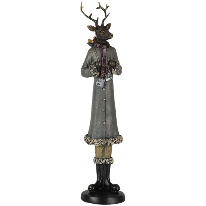 Decoratie Hert veelkleurig 9x8x36 cm 6pr4619