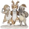 Decoratie Hond en Kat veelkleurig 13x5x12 cm 6pr4633