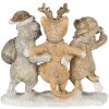 Decoratie Hond en Kat veelkleurig 13x5x12 cm 6pr4633
