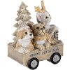 Decoratie Dieren in een Huifkar veelkleurig 9x7x11 cm 6pr4636