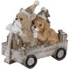 Decoratie Honden in een wagen veelkleurig 10x6x9 cm 6PR4637