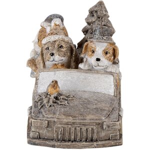 Decoratie Dieren in Auto veelkleurig 15x7x9 cm 6pr4638