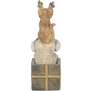 Decoratie Hond en Kat veelkleurig 5x5x13 cm 6pr4642