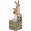 Decoratie Hond en Kat veelkleurig 5x5x13 cm 6pr4642
