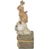 Decoratie Hond en Kat veelkleurig 5x5x13 cm 6pr4642