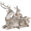 Decoratie Dieren grijs 20x10x16 cm 6pr4651