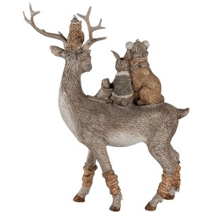 Decoratie Dieren grijs 20x8x25 cm 6pr4652