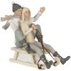 Slee met paar - decoratiefiguur grijs 19x14x17 cm 6pr4660