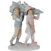 Decoratie Kinderen met Kerstboom veelkleurig 12x6x15 cm 6pr4662