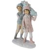 Decoratie Kinderen met Kerstboom veelkleurig 12x6x15 cm 6pr4662