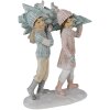 Decoratie Kinderen met Kerstboom veelkleurig 12x6x15 cm 6pr4662
